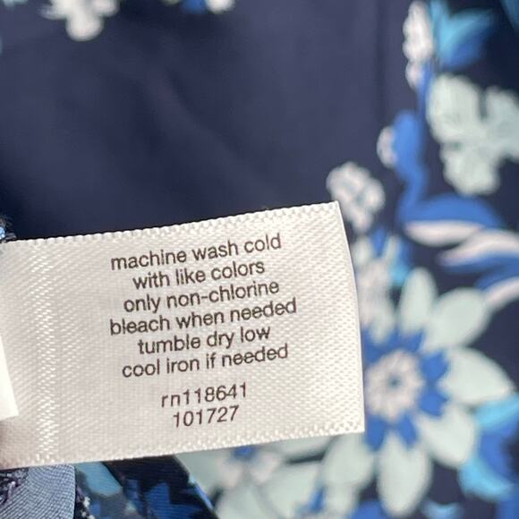 LANE BRYANT Dress Size 16 Button Down Blue Floral Knee Length NWT Plus Curvy - Picture 15 of 16